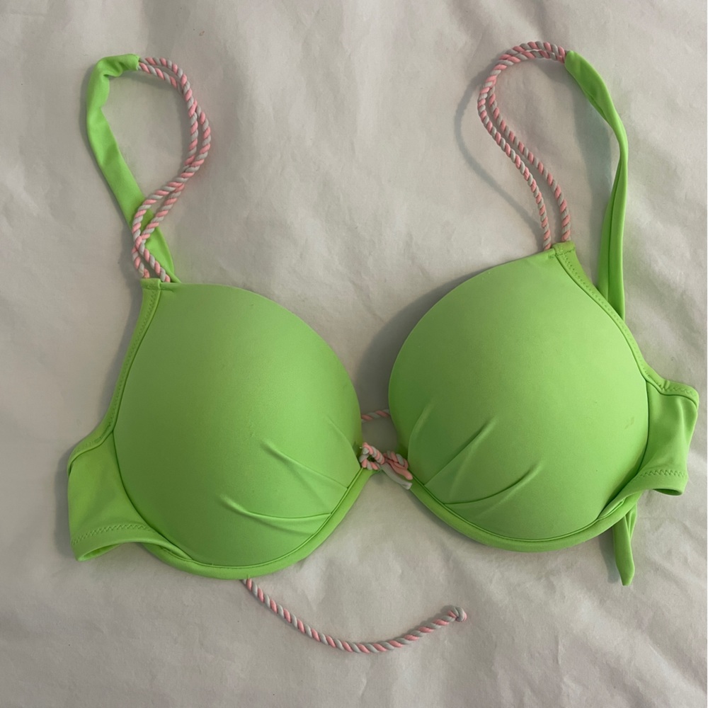 Victoria’s Secret 34DD Underwire Cup Like Green Bikini Top